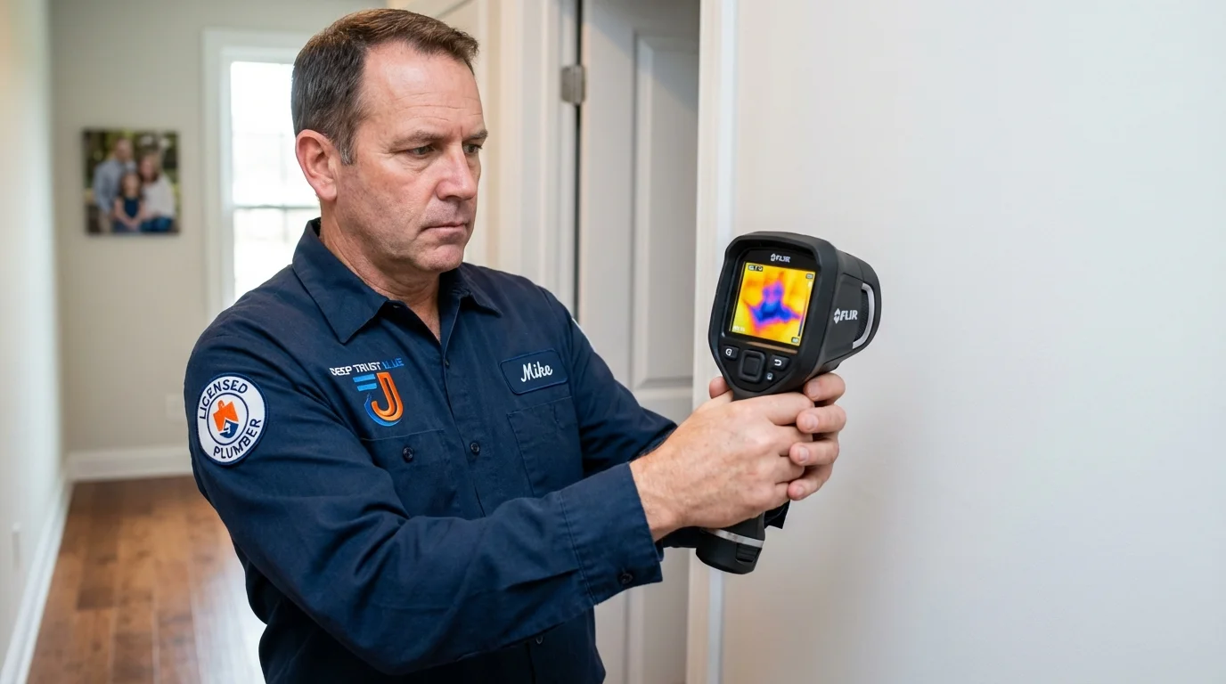 Thermal imaging leak detection by Johns Plumbing LLC in Champaign